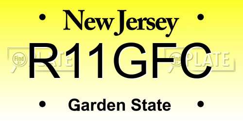 R11GFC New Jersey License Plate