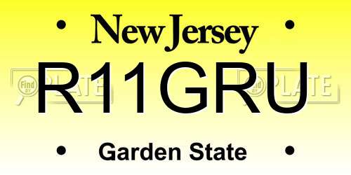 R11GRU New Jersey License Plate