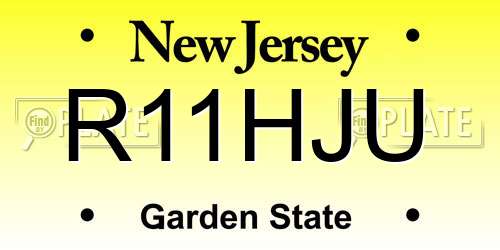 R11HJU New Jersey License Plate