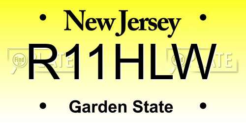 R11HLW New Jersey License Plate