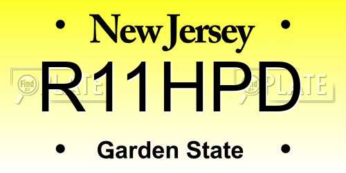 R11HPD New Jersey License Plate