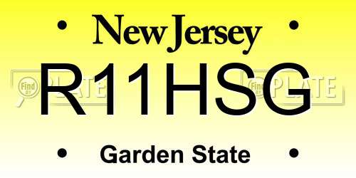 R11HSG New Jersey License Plate