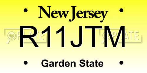 R11JTM New Jersey License Plate