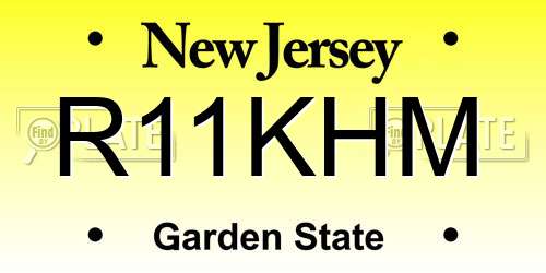 R11KHM New Jersey License Plate