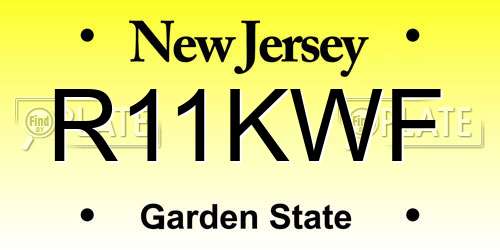 R11KWF New Jersey License Plate
