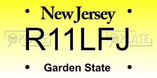 R11LFJ New Jersey License Plate