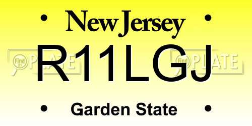 R11LGJ New Jersey License Plate
