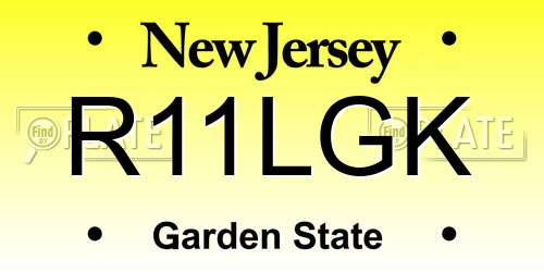 R11LGK New Jersey License Plate