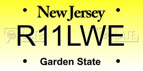 R11LWE New Jersey License Plate