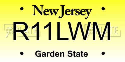 R11LWM New Jersey License Plate