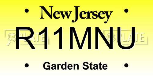 R11MNU New Jersey License Plate