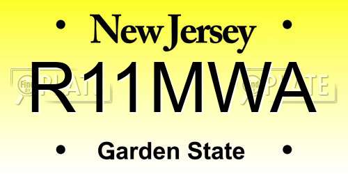 R11MWA New Jersey License Plate