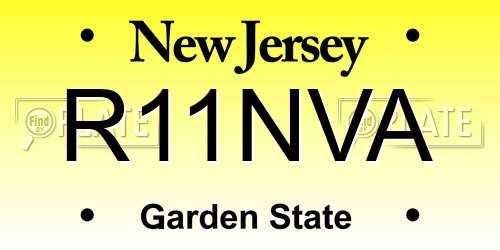 R11NVA New Jersey License Plate