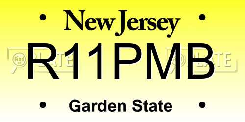 R11PMB New Jersey License Plate