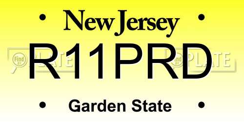 R11PRD New Jersey License Plate