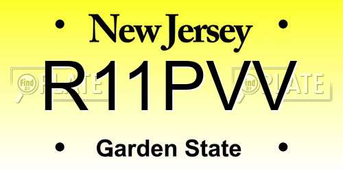R11PVV New Jersey License Plate
