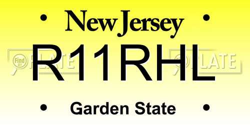 R11RHL New Jersey License Plate
