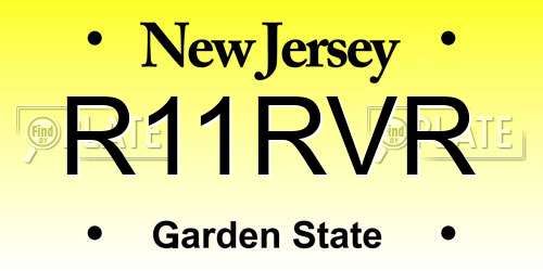 R11RVR New Jersey License Plate