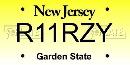 R11RZY New Jersey License Plate