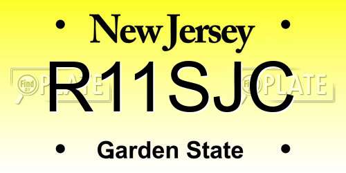 R11SJC New Jersey License Plate