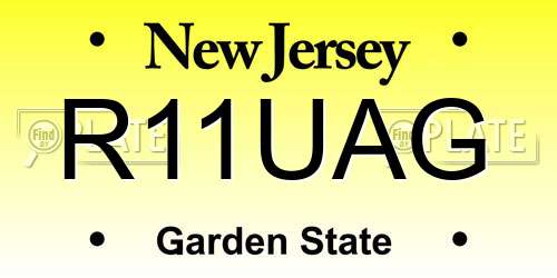 R11UAG New Jersey License Plate