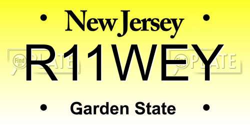 R11WEY New Jersey License Plate