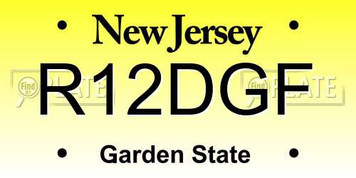 R12DGF New Jersey License Plate