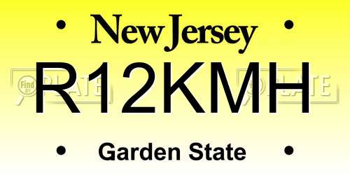 R12KMH New Jersey License Plate