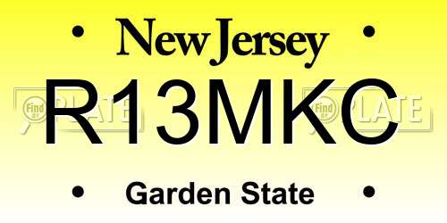 R13MKC New Jersey License Plate