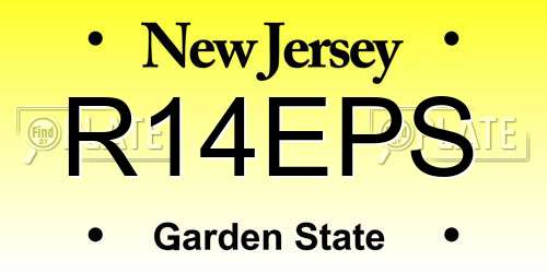 R14EPS New Jersey License Plate
