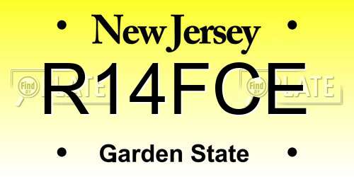 R14FCE New Jersey License Plate