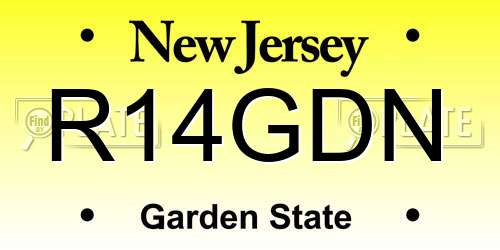 R14GDN New Jersey License Plate