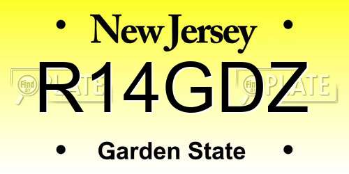 R14GDZ New Jersey License Plate