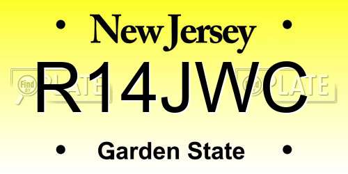 R14JWC New Jersey License Plate