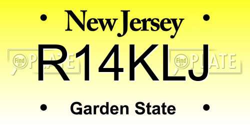 R14KLJ New Jersey License Plate