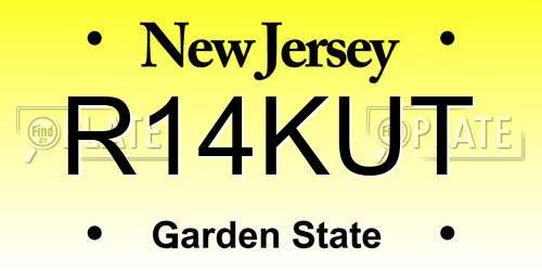 R14KUT New Jersey License Plate