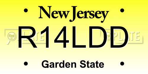R14LDD New Jersey License Plate