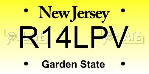 R14LPV New Jersey License Plate