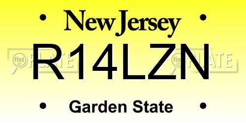R14LZN New Jersey License Plate