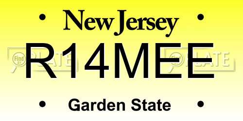 R14MEE New Jersey License Plate