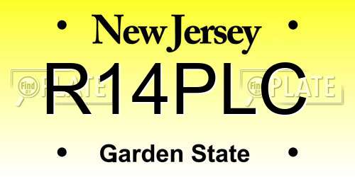 R14PLC New Jersey License Plate