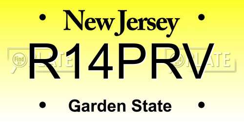 R14PRV New Jersey License Plate