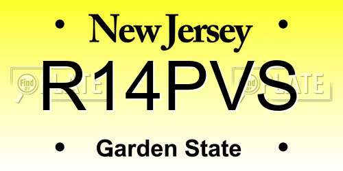 R14PVS New Jersey License Plate