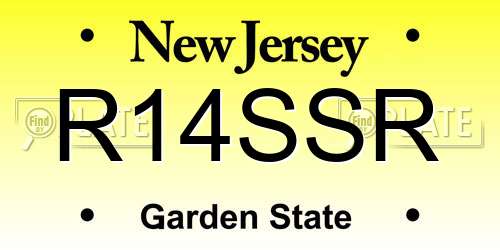 R14SSR New Jersey License Plate