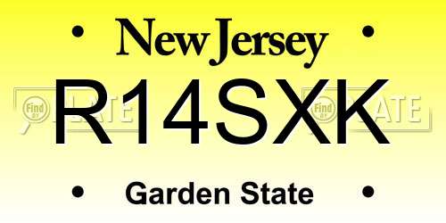 R14SXK New Jersey License Plate