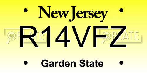R14VFZ New Jersey License Plate