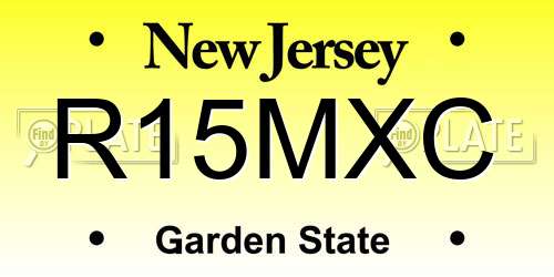 R15MXC New Jersey License Plate