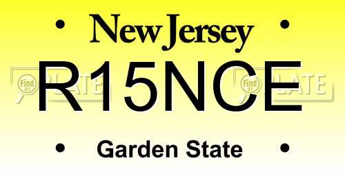 R15NCE New Jersey License Plate