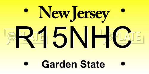 R15NHC New Jersey License Plate