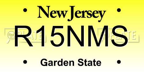 R15NMS New Jersey License Plate